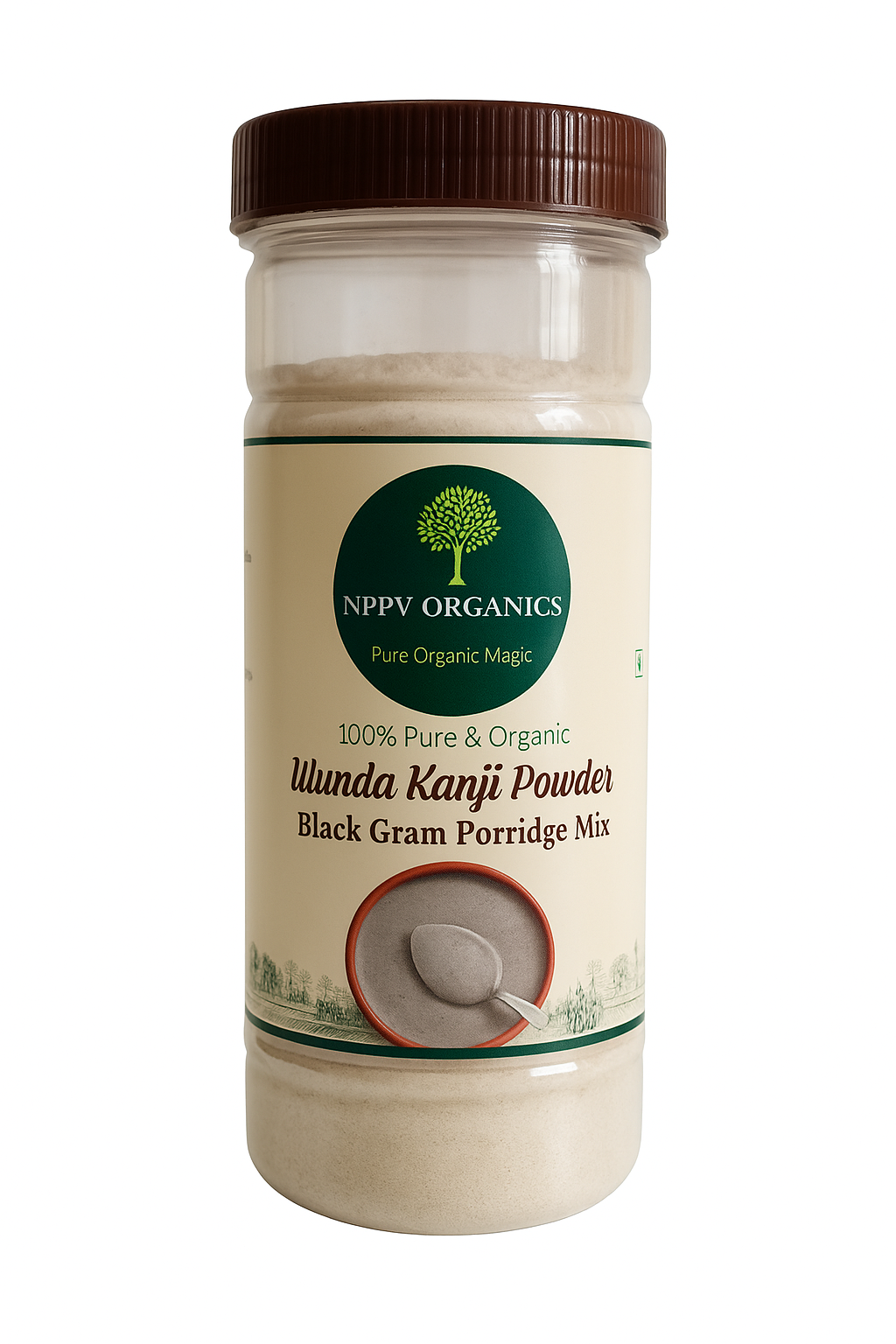 NPPV Organics Ulundha Kanji Powder | Black Gram Porridge Mix | 100% Organic & Nutrient-Rich (500g)