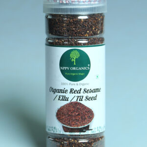 NPPV Organics Red Sesame Seeds | 100% Natural & Unpolished | Rich in Calcium & Iron – 500g