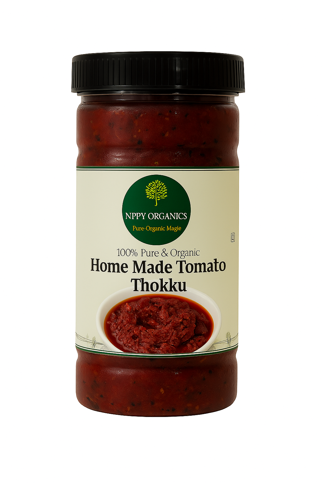 NPPV Organics Tomato Thokku | Authentic South Indian Homemade Style | Natural Ingredients | No Preservatives | 200 g